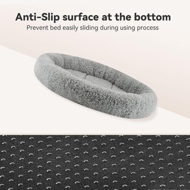 М'яке ліжко для котів та собак Namsan, плюшеве грілка, 45x60 см, сірий колір