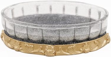 Набір аксесуарів для ванної кімнати LUINT Vintage в червоно-чорному кольорі (5 шт.)