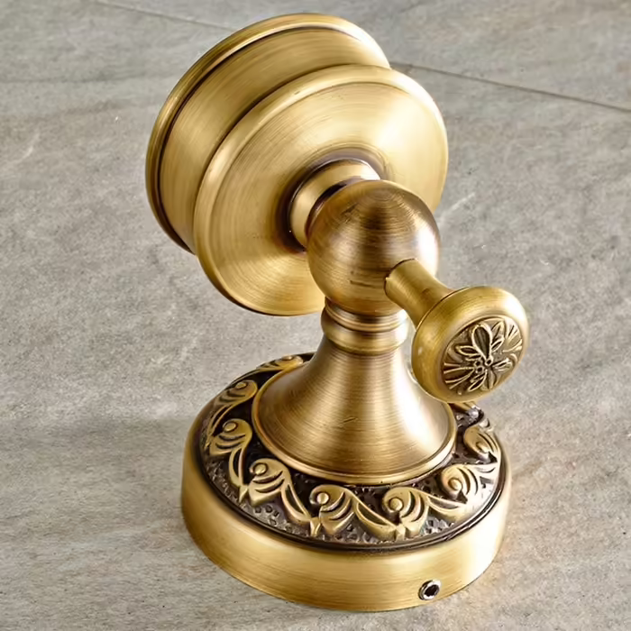 CASEWIND Soap Dish Antique, Vintage Wall Soap Holder, Retro Brass Ceramic Soap Shelf with Drill Wall Mounting Nostalgic for Shower