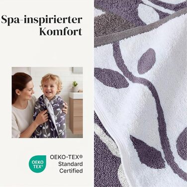 Набір рушників для рук Amrapur Pacific Coast Textiles з органічної бавовни, фарбовані нитки, 6 шт, колір сірий лавандовий