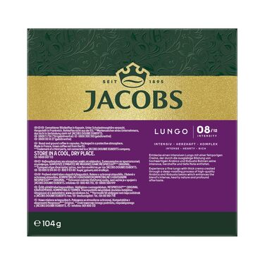 Кавові капсули Jacobs Lungo Intenso для Nespresso, інтенсивність 8/12, мегапакет XXL (200 капсул)