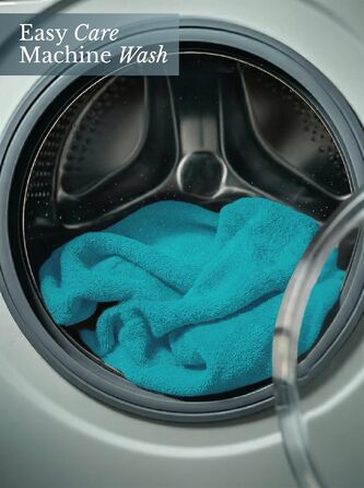 Набір банних рушників Utopia Towels, 100% бавовна, 69 x 137 см, м'які та гігроскопічні, з петлею для підвішування, 4 шт, бірюзовий