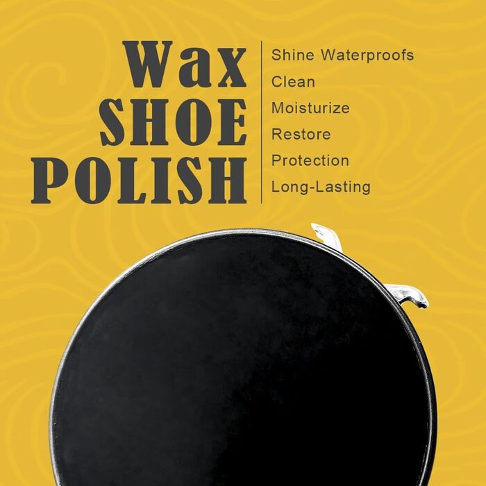 COMVERIX Set with 2 Black Nail Polishes, 45 ml, Nail Polish Set with Shoe Cream, Shine Cloth, Durable Horn, Shiny Finish, Black Shoe Polish Included, Black, 50ml