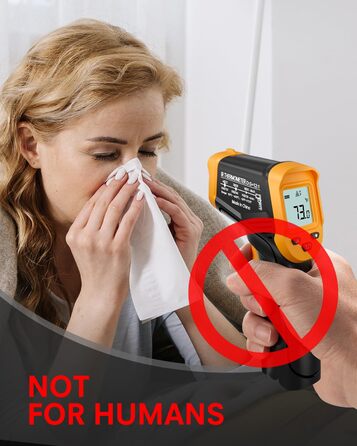 Інфрачервоний термометр Eventek -50°C до 600°C. Безконтактний цифровий лазерний термометр з підсвічуванням екрану. Для кухні, гриля, охолодження, промисловості. Базова комплектація