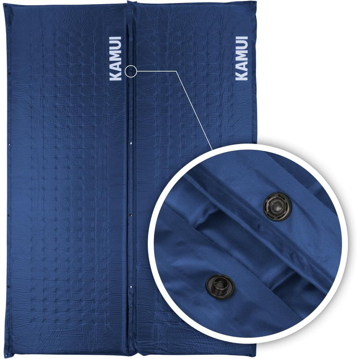 Каремат самонадувний KAMUI, 5 см, блакитний - для кемпінгу та відпочинку