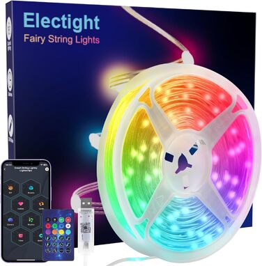 Льо́мка́ гірля́нда зовнішня́, кольоро́ва, RGB, Smart IC, керування через пульт та додаток, 99+ режимів, синхронізація з музикою, таймер, USB, вологостійка для саду, дерева, батуту, Хеллоуїну, вечірки