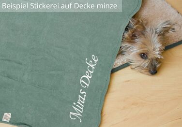 Декоративний плед для собак та котів з вишивкою імені, персоналізований, 4 кольори, м'який, двосторонній, з тедді-фактурою (сірий)