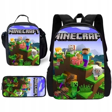 Шкільний рюкзак Minecraft однокамерний, багатоколірний