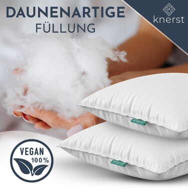 KNERST® Pillow 40x60 cm Made in Germany - Head pillow 40 x 60 against neck pain & tension - Bed pillow for healthy & restful sleep - Öko-Tex - Pillow - Cushion - Sleeping pillow
