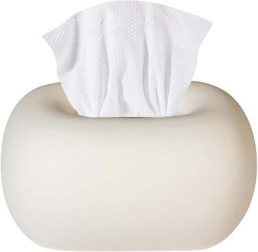 Ceramic Cosmetic Tissue Box, Tissue Box Made of Ceramic White Cosmetic Tissue Boxes Napkin Holder Decorative Tissue Box Dispenser Facial Tissue Organizer for Living Room Hallway Bathroom