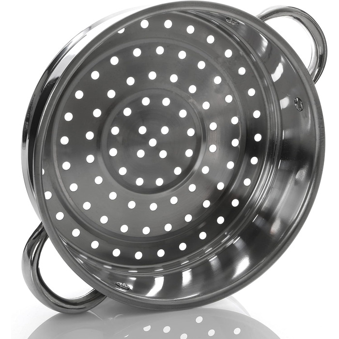 Паровар Premier Housewares з нержавіючої сталі, скляною кришкою, 28 x 22 x 25 см, сріблястий