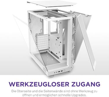 Корпус NZXT H6 Flow: компактний mid-tower з 3 вентиляторами, чорний/білий