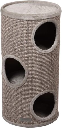 Дряпка для котів Flamingo Greta M – 70 см – діаметр 36 см – сизаль та плюш – 3 яруси