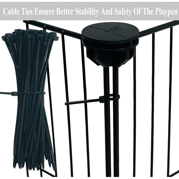 Металевий загін для кроликів LANGXUN, 12 шт. (120x60x38 см)