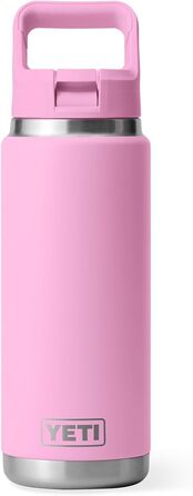 Термос-пляшка YETI Rambler 750 мл з вакуумною ізоляцією, нержавіюча сталь, з кришкою та трубочкою, колір Strong Pink