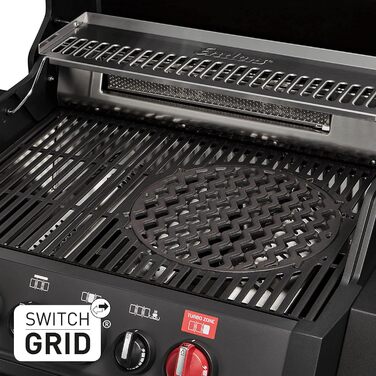 Газовий гриль Enders MONROE PRO 3 SIK TURBO SHADOW, 3 пальники, інфрачервоний бек-бьорнер, бічна конфорка, PanoVision, SWITCH GRID™ з решіткою для стейків, HEAT RANGE™, TURBO ZONE™ 800°C, SIMPLE CLEAN™