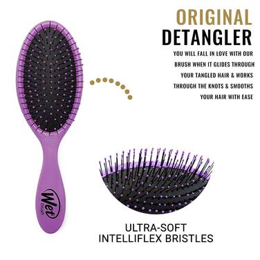 Wet Brush Original Detangler – щітка для волосся з м'якими щетинками IntelliFlex, розпушувач для всіх типів волосся, 2 шт. (рожевий та фіолетовий)