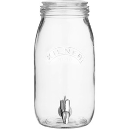 Диспенсер для напоїв KILNER 3 л із краном, скляний, герметичний, для вечірок і щоденного використання