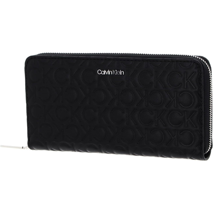Гаманець Calvin Klein CK Must Zip з тисненням, чорний
