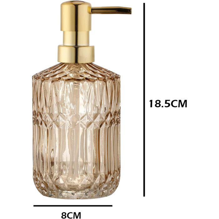 Скляний дозатор для рідкого мила YunNasi - зелений, для кухні, ванної кімнати, пральні