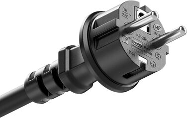 deleyCON Розподільник розеток на 4 розетки для вулиці з 5м кабелем, IP44, вологозахищений, для саду, тераси, балкону, гаража