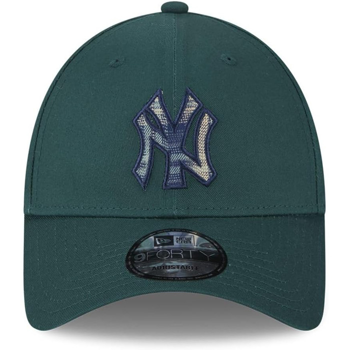 Кепка New Era 9Forty Yankees з металевою застібкою, бейсболка, кепка-трап, MLB, для чоловіків, з козирком, сезонна (весна/літо/осінь/зима), New York Yankees, зелена