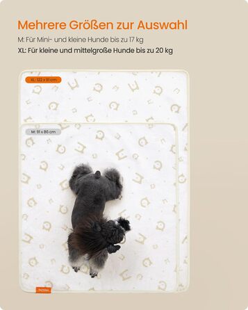 Підстилка для собак Feandrea, 2 шт., водонепроникна, XL (122 x 91 см), антиковзка, для собак, котів, кроликів