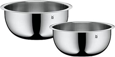 WMF Function Bowls Mixing Bowl Set, 2-piece, Ø 22 and 24 cm, Cromargan Stainless Steel, multifunctional as mixing bowl, salad bowl, serving bowl, stackable