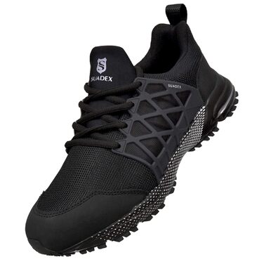 Робочі черевики SUADEX: дихаючі, з металевим носком, для чоловіків та жінок, чорні, розміри 37-48 EU