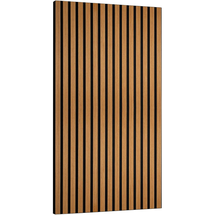 Акустичні стінові панелі HORI з ефектом дерева, звукопоглинаюча облицювання для шумоізоляції та декору стін, 120x60x2,1 см, колір 3D Тик