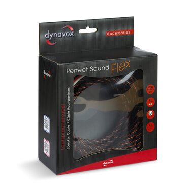 Акустичний кабель Dynavox Perfect Sound Flex 2м, Hi-Fi кабель з позолоченими банановими роз'ємами, високочиста мідь OFC, пара