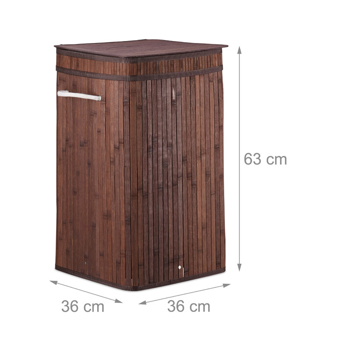 Relaxdays Folding Laundry Basket Bamboo