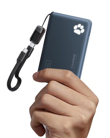 Power Bank INIU 10000mAh 45W USB-C PD3.0 Блакитний - Зовнішній акумулятор для iPhone, Samsung, iPad з ліхтариком