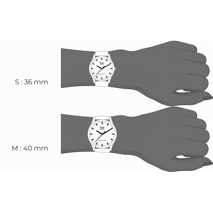 Жіночий годинник Ice-Watch Ice Solar Power Nature білий, силіконовий ремінець, Medium (40 мм)