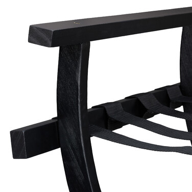 Relaxdays Black Suitcase Stand with Wall Protection