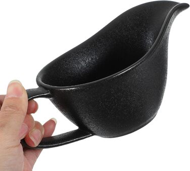iplusmile Ceramic Sauce Boat, Porcelain Sauce Jug with Smooth Handle, Small Sauce Dish for Sauces, Salad, Dressing, Broth, Cream, Dishwasher Safe