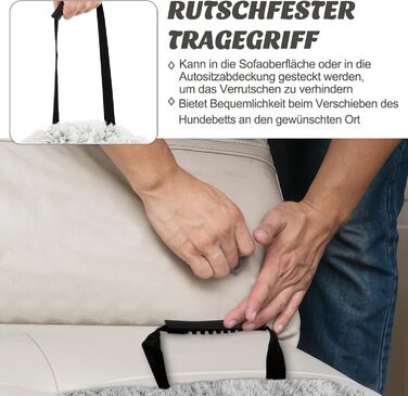 М'яке ліжко для собак Costway, захист дивану, ковдра для собак, зручне ліжко з плюшу, 112 x 101 x 18 см, сіро-біле M