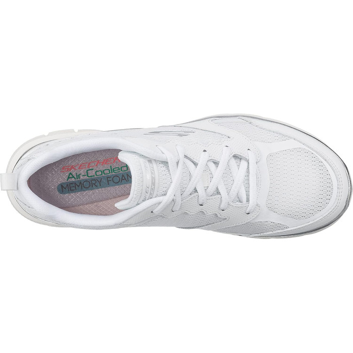 Кросівки Skechers Flex Appeal 4.0 Active Flow для жінок, 40 EU, білі, шкіра та сітка