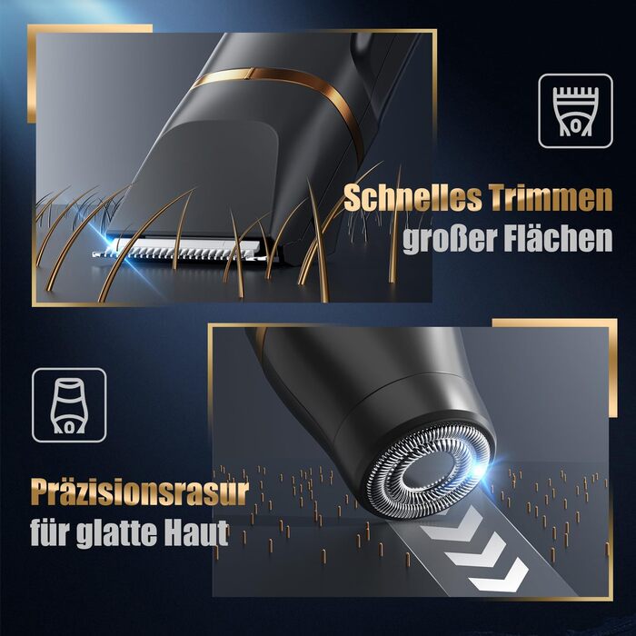 Електричний жіночий епілятор 2-в-1 для тіла та бікіні, вологостійкий, чорний