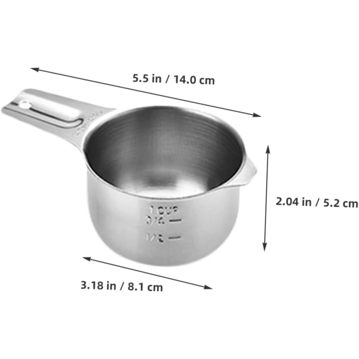 15-Piece Stainless Steel Measuring Cup and Spoon Set - Precise Measuring Tools for Baking, Nesting Design, Storage Pouch