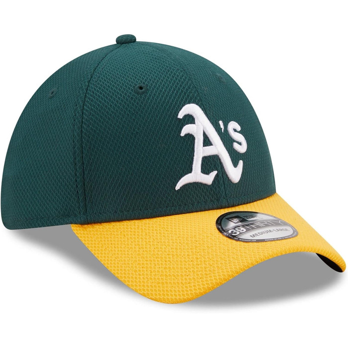 Кепка New Era Oakland Athletics MLB Diamond Era DarkGreen 39Thirty Stretch (XS, #2-28738)