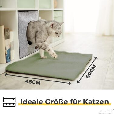 Самогріюча ковдра для собак PiuPet® 90x60 см: тепла, флісова, біла, для собак та котів