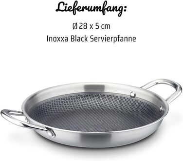 Сковорода GSW Innoxa Black 24 см (28 см) з антипригарним покриттям для індукції, нержавіюча сталь