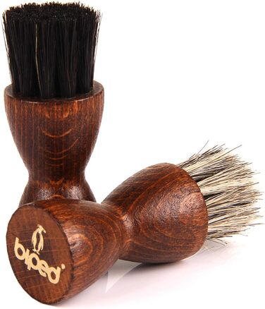Biped 12-Piece Shoe Care Set for Smooth Leather – Wooden Shoe Brushes with Horsehair – Made in Germany – Classic Edition z2604