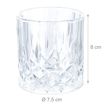 Relaxdays Whiskey Glasses, Set of 4