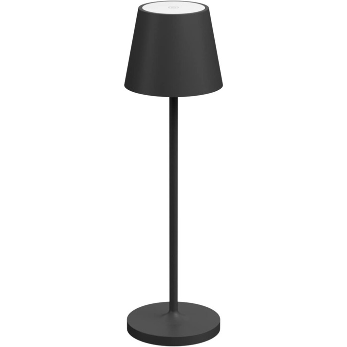 LED настільна лампа K-Bright з регулюванням яскравості, акумуляторна, для дому та вулиці, IP54, чорна