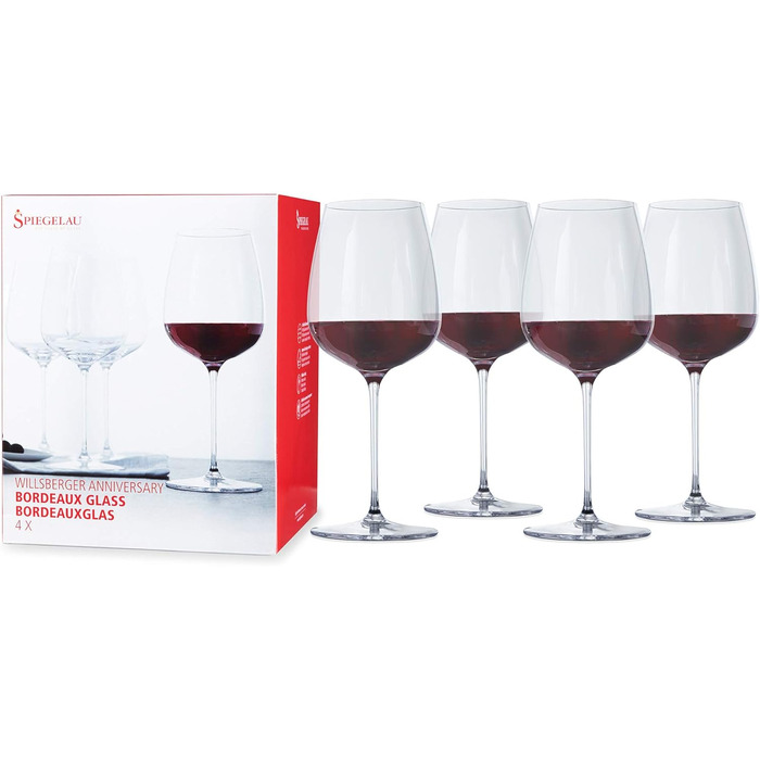 Набір келихів Spiegelau Bordeaux Willsberger Anniversary, 4 шт., 635 мл, кришталеве скло