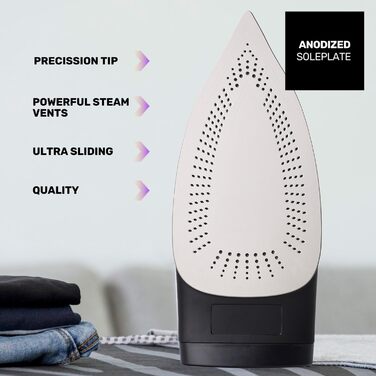 Пароочищувач Geyser Eco 3000, 3000W, 200 г/хв, чорний, з прецизійною насадкою