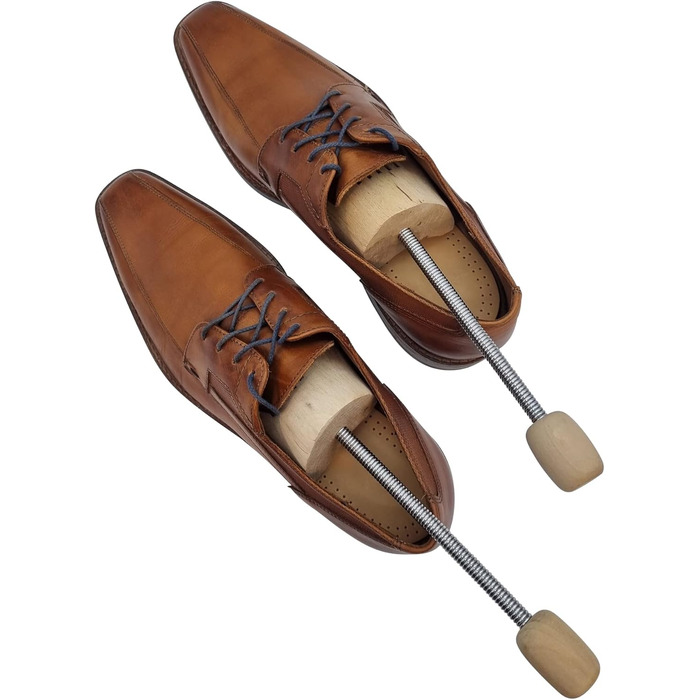 DELFA 3-Pair Shoe Stretcher Shoe Former Shoe Expander Birchwood with Metal Spiral Spring