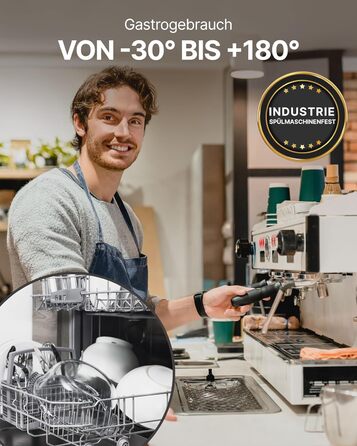 Набір кавових чашок Lemontree 4 шт. 250 мл (Borosilikatglas) - для капучіно, лате макіато, посуд для ресторану